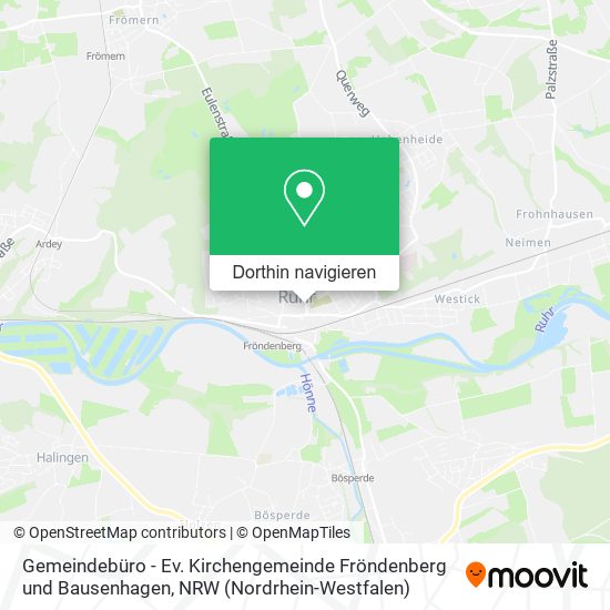 Gemeindebüro - Ev. Kirchengemeinde Fröndenberg und Bausenhagen Karte