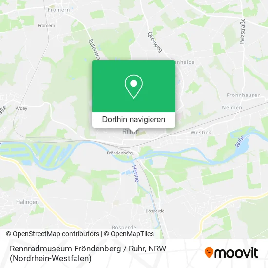 Rennradmuseum Fröndenberg / Ruhr Karte