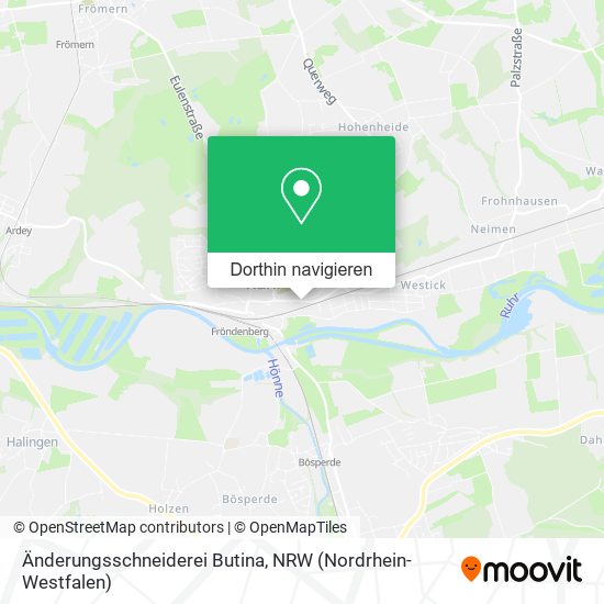 Änderungsschneiderei Butina Karte