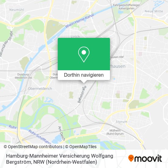Hamburg-Mannheimer Versicherung Wolfgang Bergström Karte