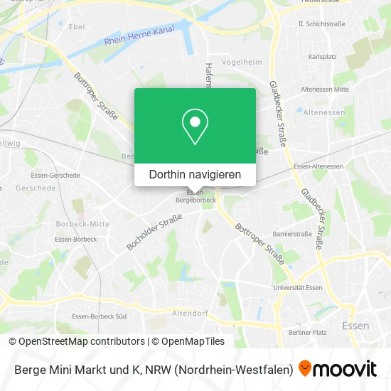 Berge Mini Markt und K Karte