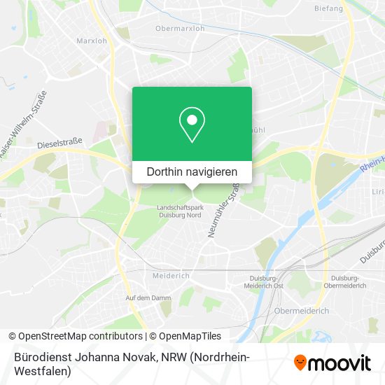 Bürodienst Johanna Novak Karte