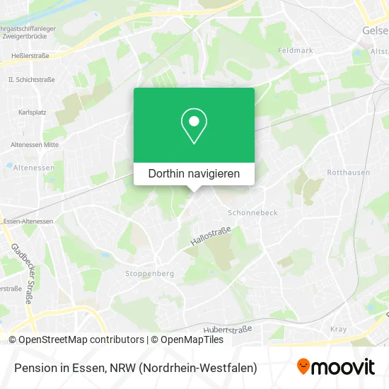 Pension in Essen Karte
