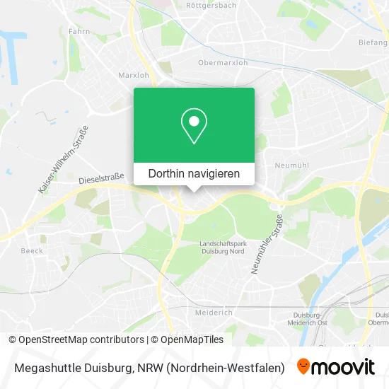 Megashuttle Duisburg Karte