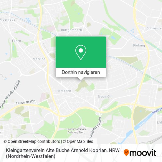 Kleingartenverein Alte Buche Arnhold Koprian Karte