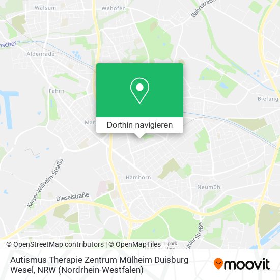 Autismus Therapie Zentrum Mülheim Duisburg Wesel Karte