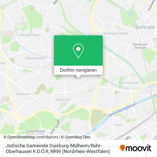 Jüdische Gemeinde Duisburg-Mülheim / Ruhr-Oberhausen K.D.Ö.R Karte