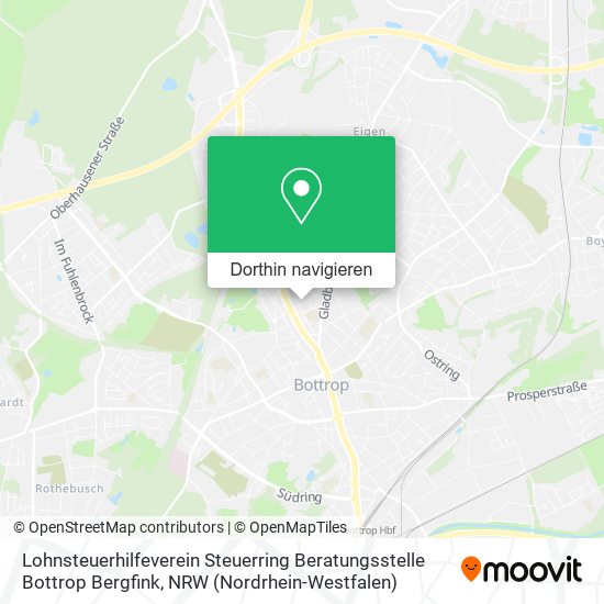 Lohnsteuerhilfeverein Steuerring Beratungsstelle Bottrop Bergfink Karte