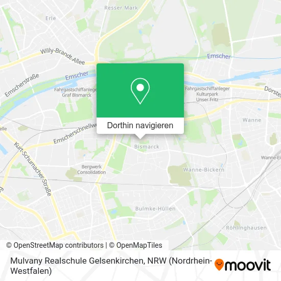 Mulvany Realschule Gelsenkirchen Karte