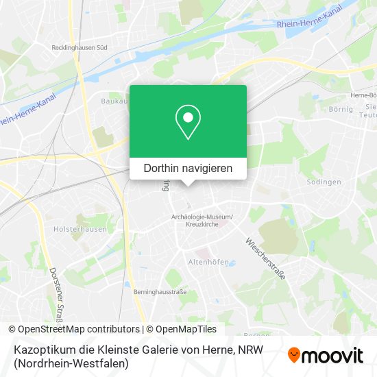 Kazoptikum die Kleinste Galerie von Herne Karte