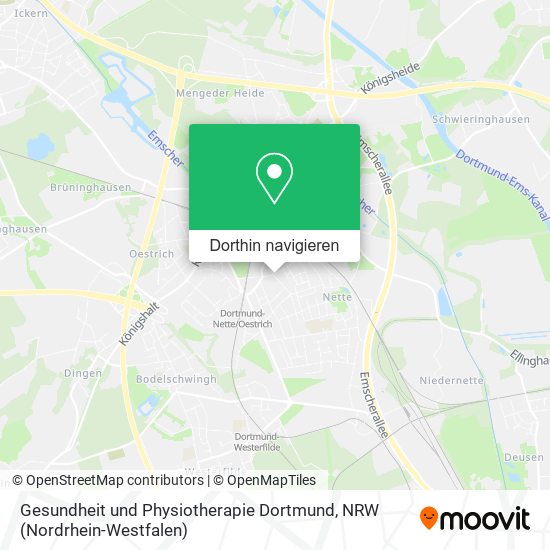 Gesundheit und Physiotherapie Dortmund Karte