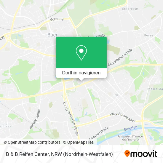 B & B Reifen Center Karte