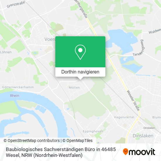 Baubiologisches Sachverständigen Büro in 46485 Wesel Karte