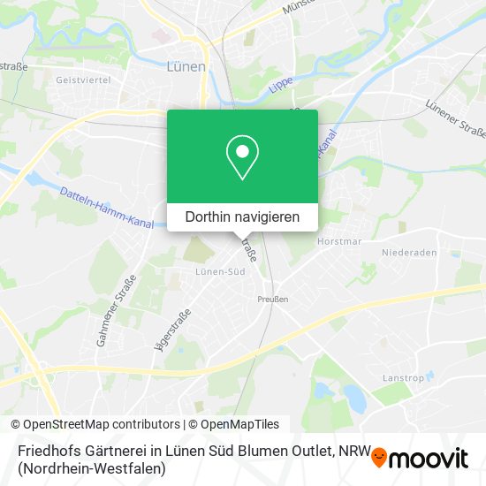 Friedhofs Gärtnerei in Lünen Süd Blumen Outlet Karte