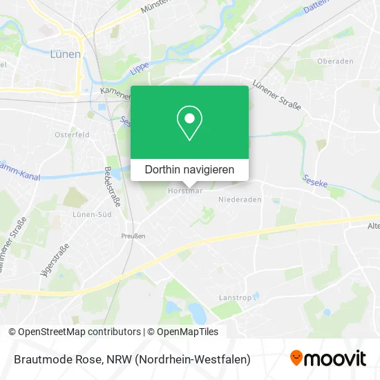 Brautmode Rose Karte