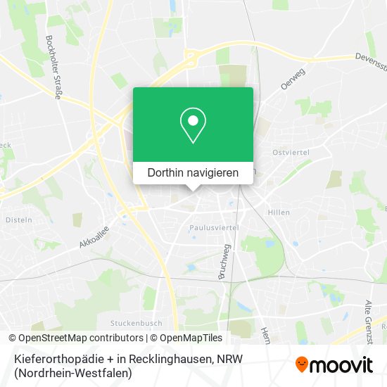 Kieferorthopädie + in Recklinghausen Karte