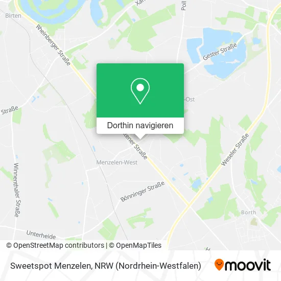 Sweetspot Menzelen Karte