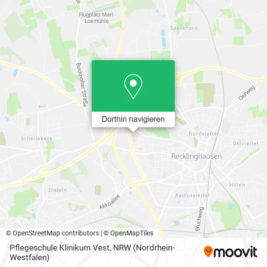 Pflegeschule Klinikum Vest Karte