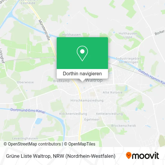 Grüne Liste Waltrop Karte