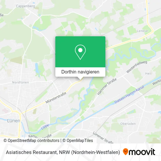 Asiatisches Restaurant Karte