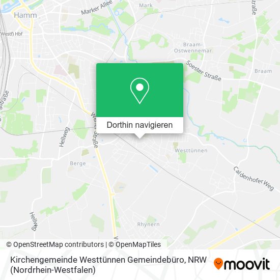 Kirchengemeinde Westtünnen Gemeindebüro Karte