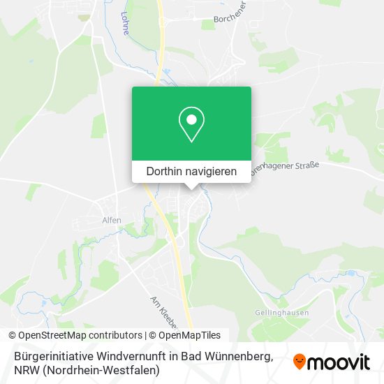 Bürgerinitiative Windvernunft in Bad Wünnenberg Karte