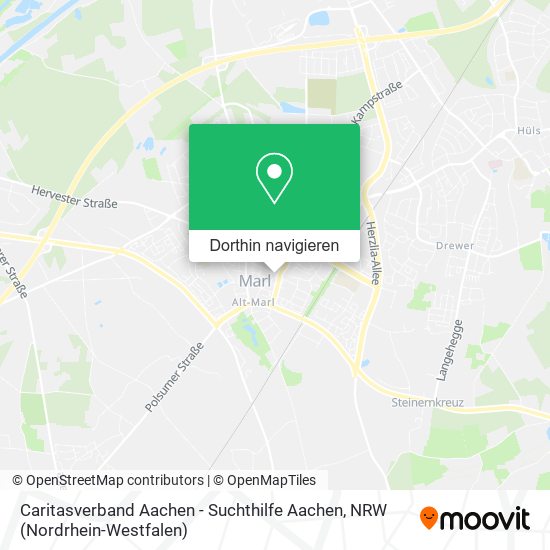 Caritasverband Aachen - Suchthilfe Aachen Karte