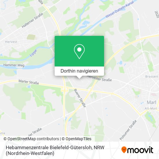 Hebammenzentrale Bielefeld-Gütersloh Karte