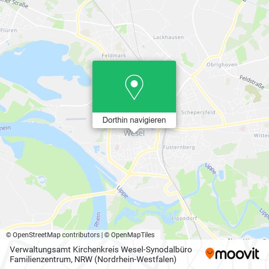 Verwaltungsamt Kirchenkreis Wesel-Synodalbüro Familienzentrum Karte