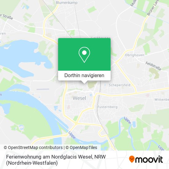 Ferienwohnung am Nordglacis Wesel Karte