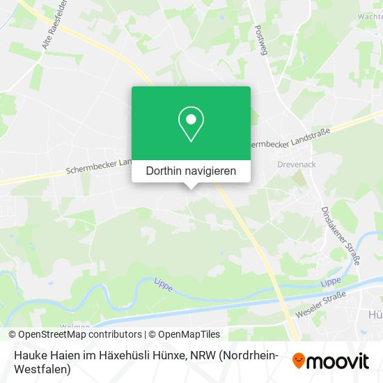 Hauke Haien im Häxehüsli Hünxe Karte