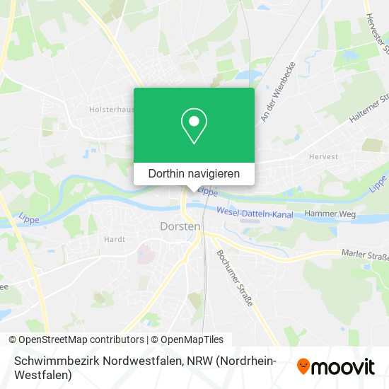 Schwimmbezirk Nordwestfalen Karte