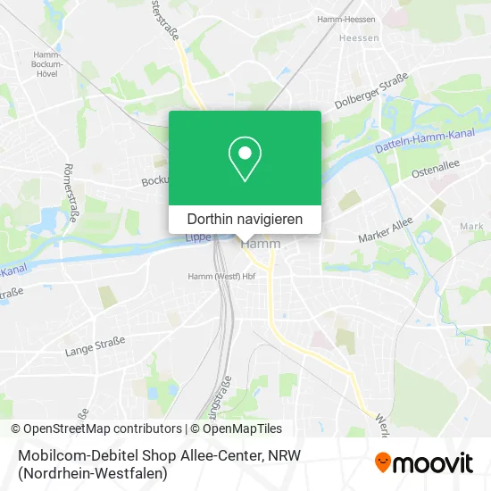 Mobilcom-Debitel Shop Allee-Center Karte