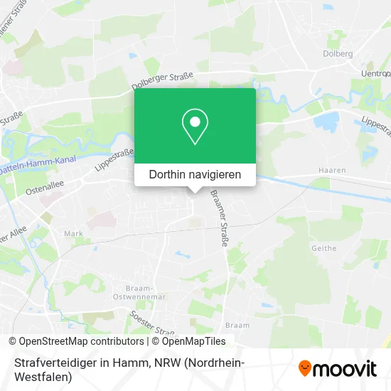 Strafverteidiger in Hamm Karte