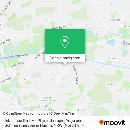 Inbalance GmbH - Physiotherapie, Yoga und Schmerztherapie in Hamm Karte