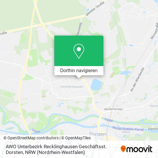 AWO Unterbezirk Recklinghausen Geschäftsst. Dorsten Karte