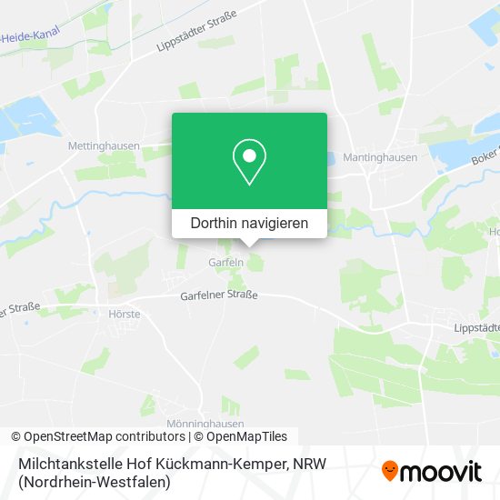 Milchtankstelle Hof Kückmann-Kemper Karte