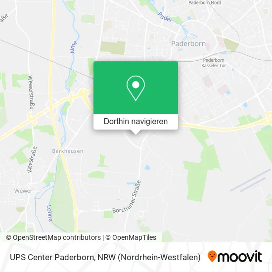 UPS Center Paderborn Karte