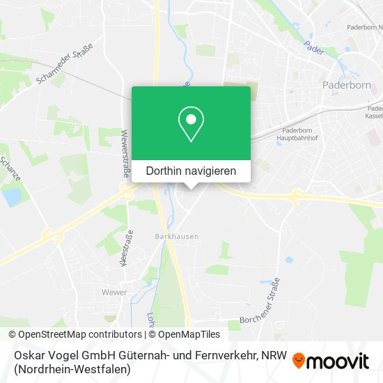 Oskar Vogel GmbH Güternah- und Fernverkehr Karte
