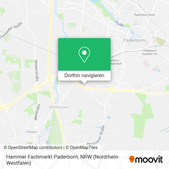 Hammer Fachmarkt Paderborn Karte