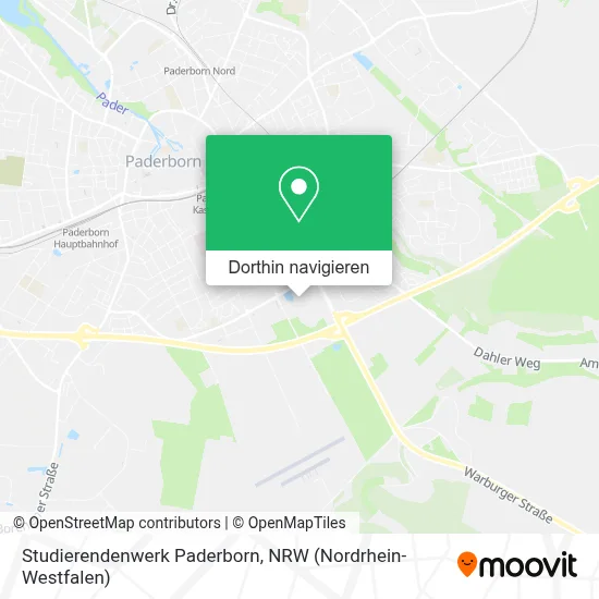 Studierendenwerk Paderborn Karte