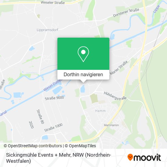 Sickingmühle Events + Mehr Karte