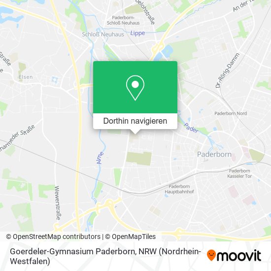 Goerdeler-Gymnasium Paderborn Karte