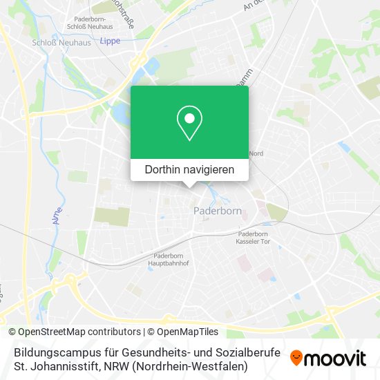 Bildungscampus für Gesundheits- und Sozialberufe St. Johannisstift Karte