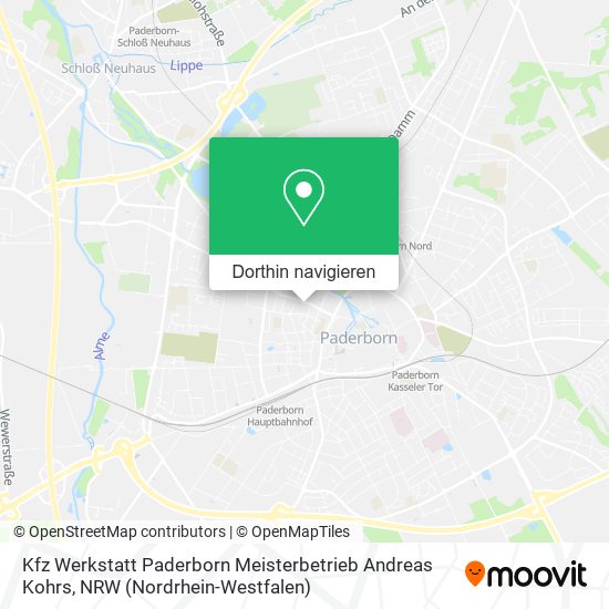 Kfz Werkstatt Paderborn Meisterbetrieb Andreas Kohrs Karte
