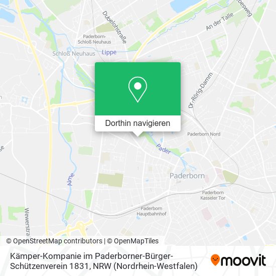 Kämper-Kompanie im Paderborner-Bürger- Schützenverein 1831 Karte