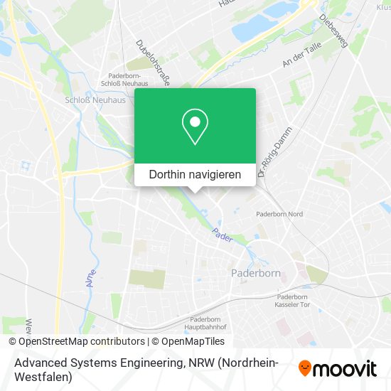 Advanced Systems Engineering Karte