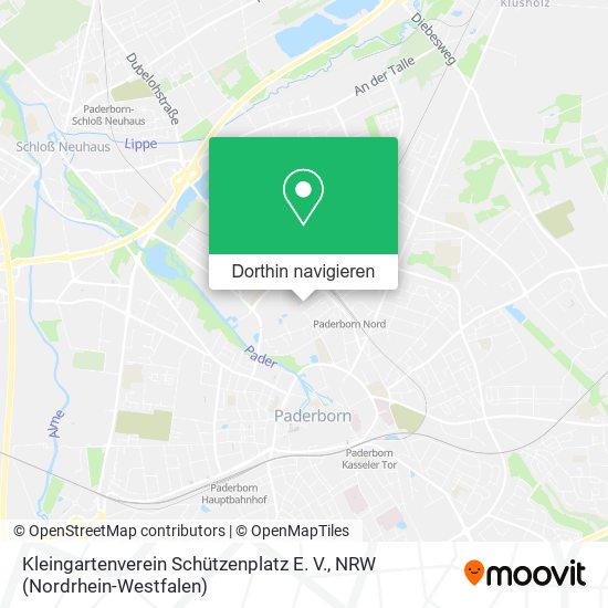 Kleingartenverein Schützenplatz E. V. Karte
