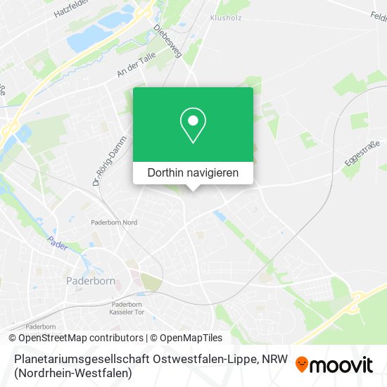 Planetariumsgesellschaft Ostwestfalen-Lippe Karte