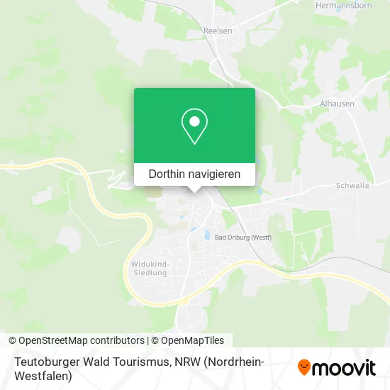 Teutoburger Wald Tourismus Karte